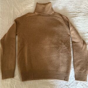 Saint Laurent Camel Cashmere Turtleneck Sweater
